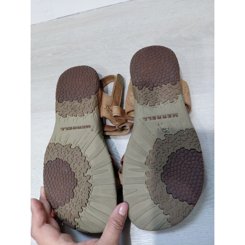 Merrell  Womens Size 9 Sandals  Brown Adjustable Strap Sport Brown Leather - Picture 6 of 11